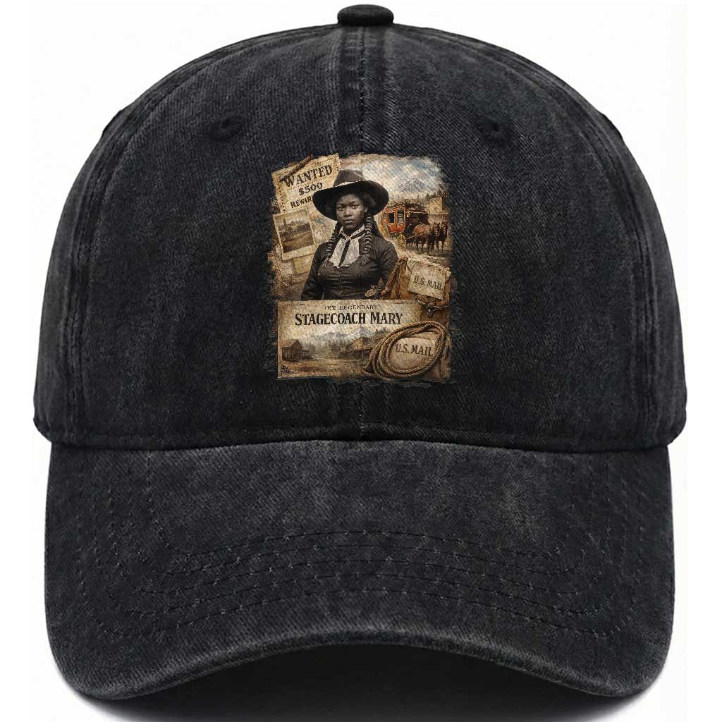 Black History Black Cowgirl Washed Cotton Baseball Cap Western Rodeo African American Melanin Texas Women