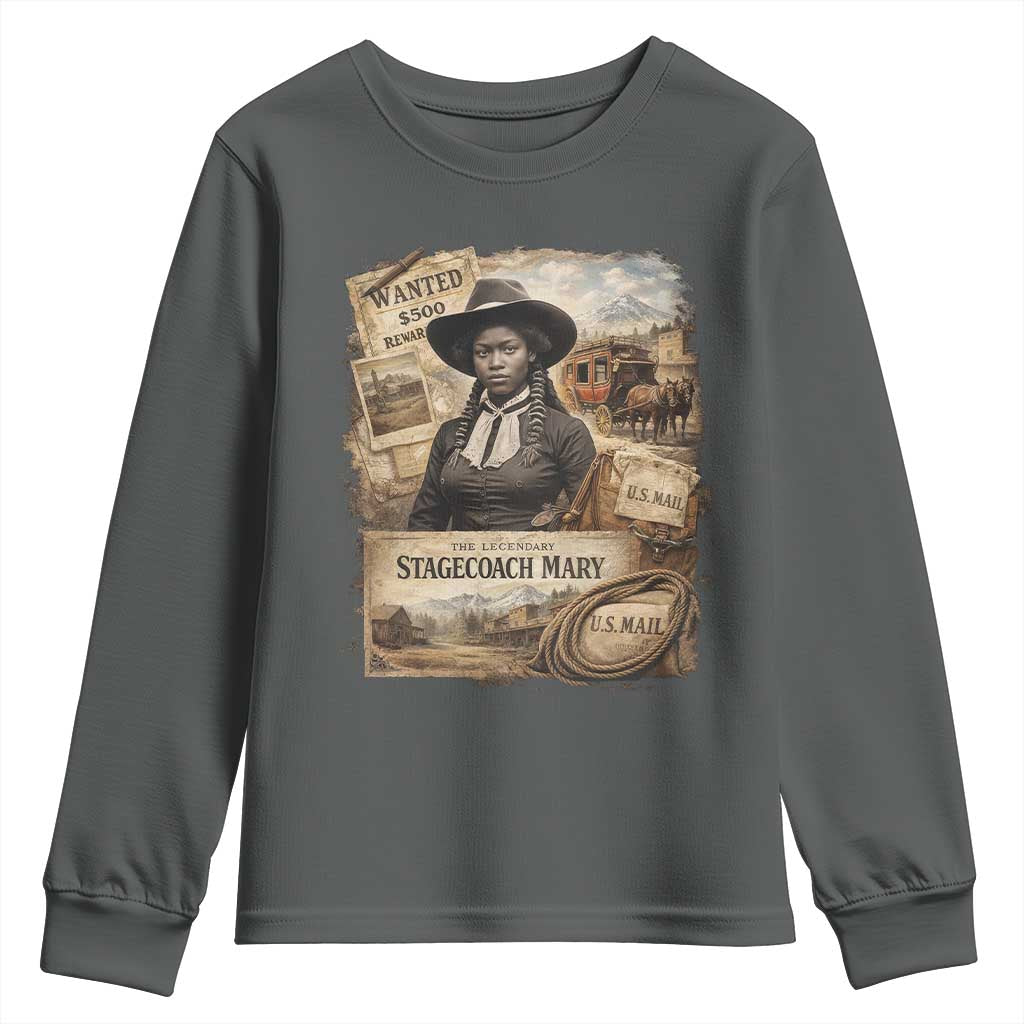 Black History Black Cowgirl Youth Sweatshirt Western Rodeo African American Melanin Texas Women