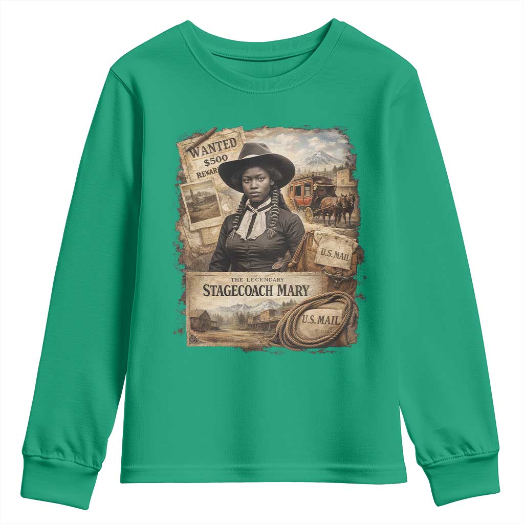 Black History Black Cowgirl Youth Sweatshirt Western Rodeo African American Melanin Texas Women