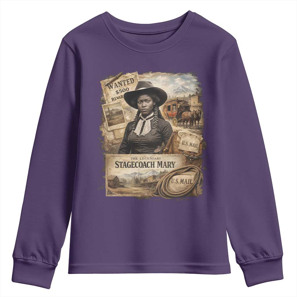 Black History Black Cowgirl Youth Sweatshirt Western Rodeo African American Melanin Texas Women
