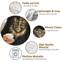 Funny Princess Cat Donut Throw Blanket This Is An Outrage Donut Gold Cat Lover Gifts