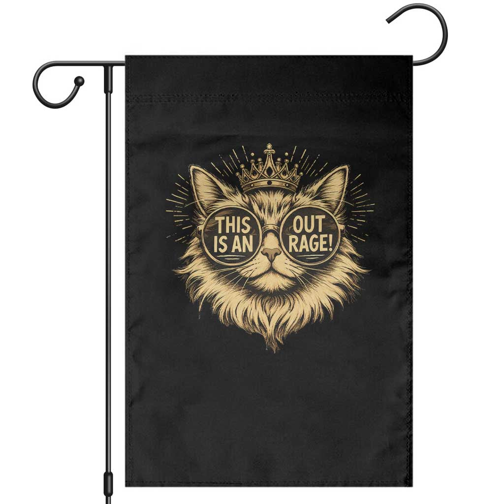 Funny Princess Cat Donut Garden Flag This Is An Outrage Donut Gold Cat Lover Gifts