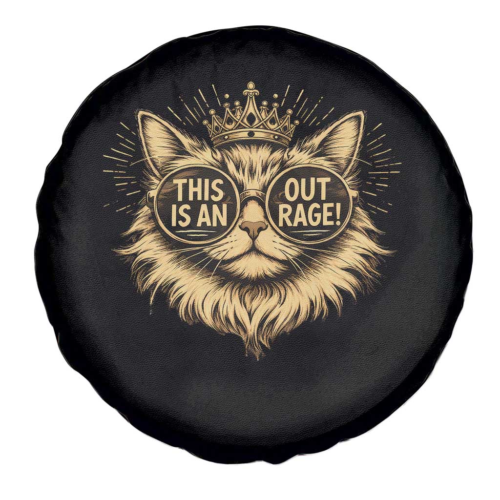 Funny Princess Cat Donut Spare Tire Cover This Is An Outrage Donut Gold Cat Lover Gifts