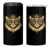 Funny Princess Cat Donut 4 in 1 Can Cooler Tumbler This Is An Outrage Donut Gold Cat Lover Gifts