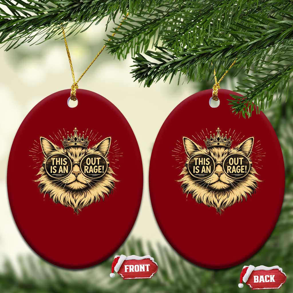 Funny Princess Cat Donut Ceramic Ornament This Is An Outrage Donut Gold Cat Lover Gifts