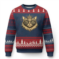 Funny Princess Cat Donut Ugly Christmas Sweater This Is An Outrage Donut Gold Cat Lover Gifts
