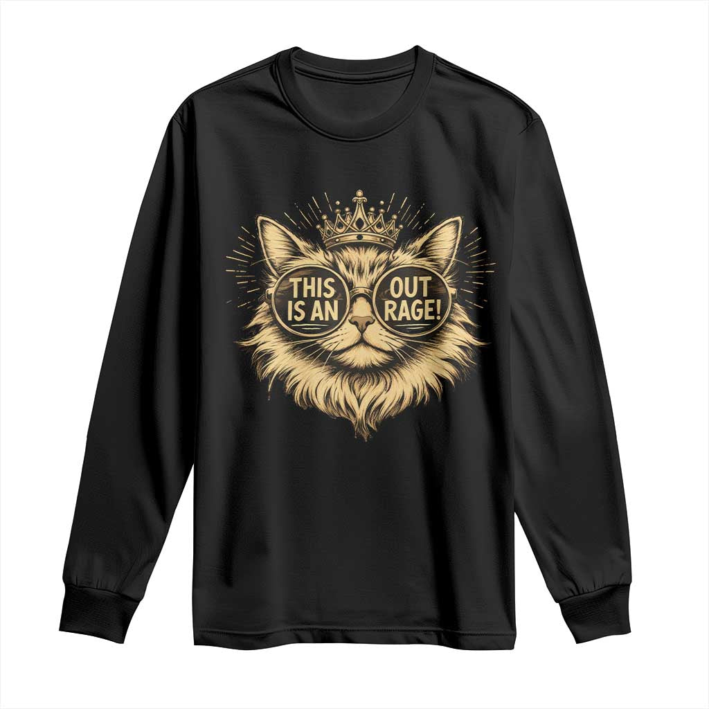 Funny Princess Cat Donut Long Sleeve Shirt This Is An Outrage Donut Gold Cat Lover Gifts