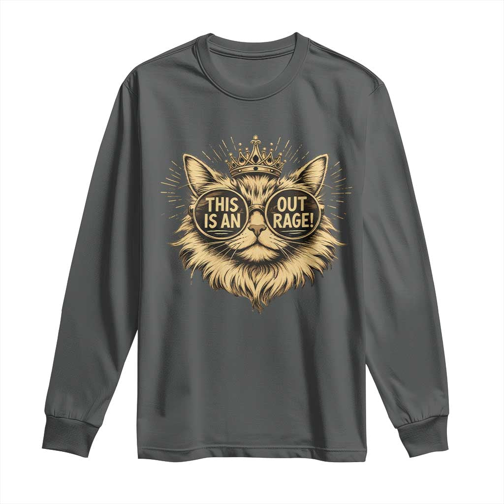 Funny Princess Cat Donut Long Sleeve Shirt This Is An Outrage Donut Gold Cat Lover Gifts