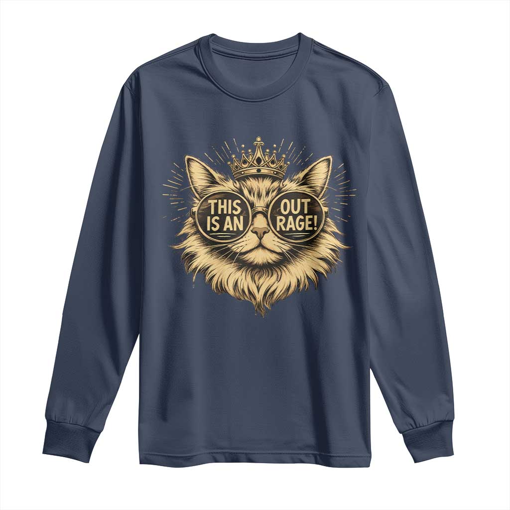 Funny Princess Cat Donut Long Sleeve Shirt This Is An Outrage Donut Gold Cat Lover Gifts