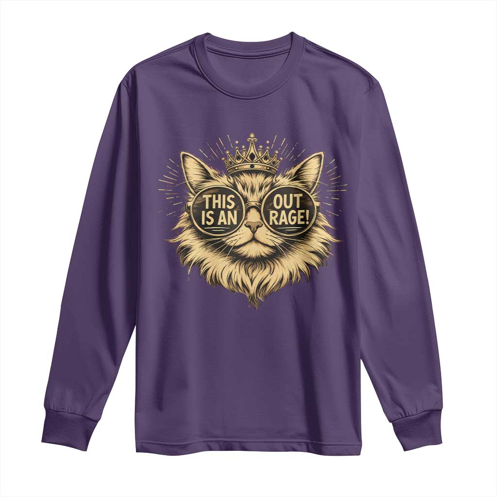 Funny Princess Cat Donut Long Sleeve Shirt This Is An Outrage Donut Gold Cat Lover Gifts