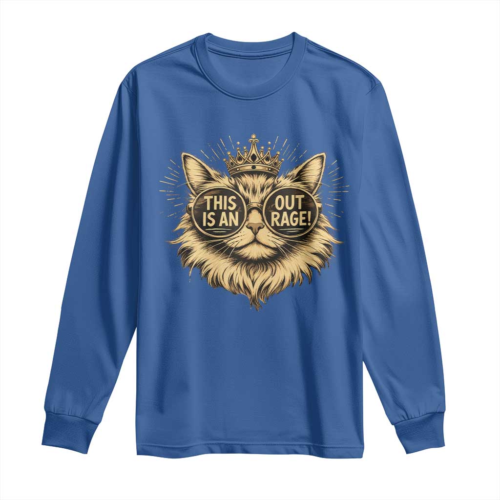 Funny Princess Cat Donut Long Sleeve Shirt This Is An Outrage Donut Gold Cat Lover Gifts