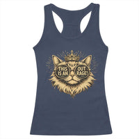 Funny Princess Cat Donut Racerback Tank Top This Is An Outrage Donut Gold Cat Lover Gifts