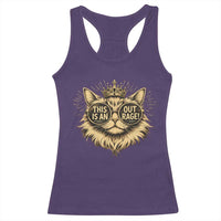 Funny Princess Cat Donut Racerback Tank Top This Is An Outrage Donut Gold Cat Lover Gifts