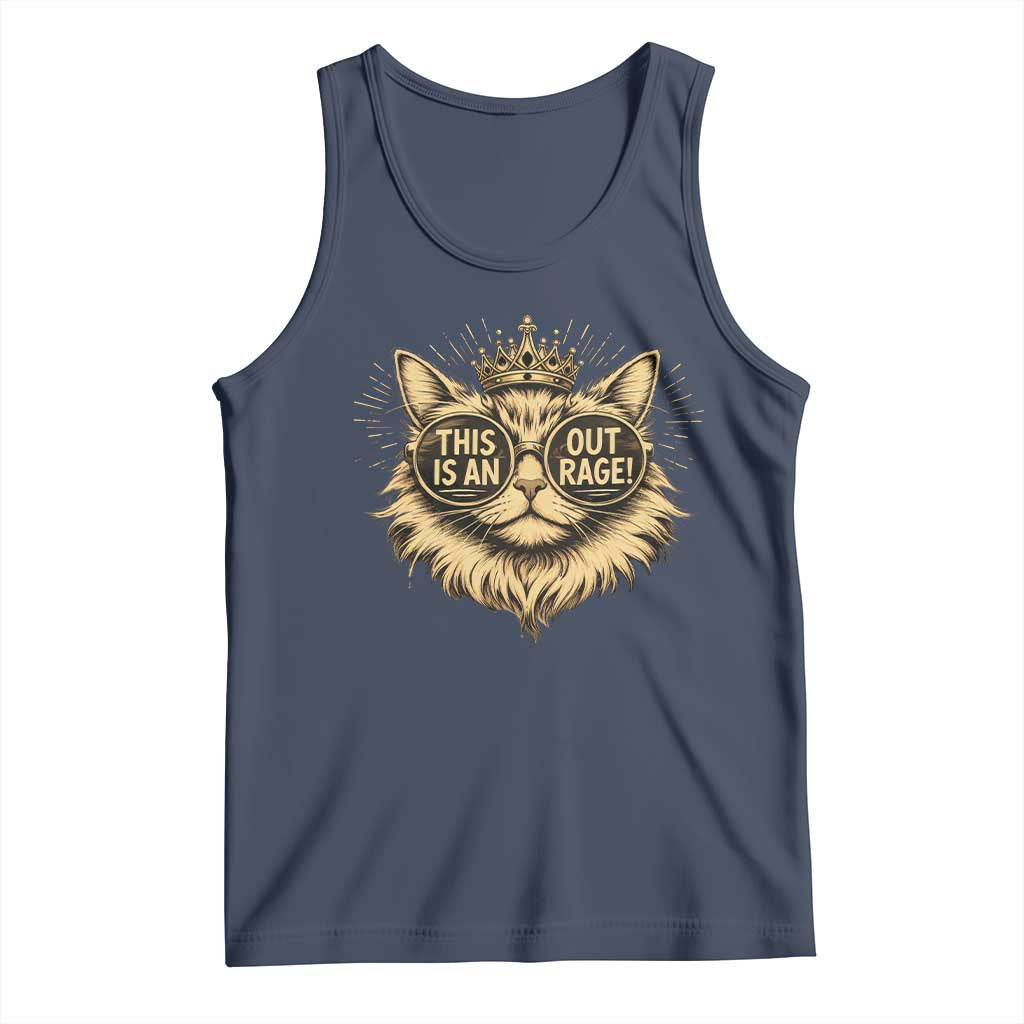 Funny Princess Cat Donut Tank Top This Is An Outrage Donut Gold Cat Lover Gifts