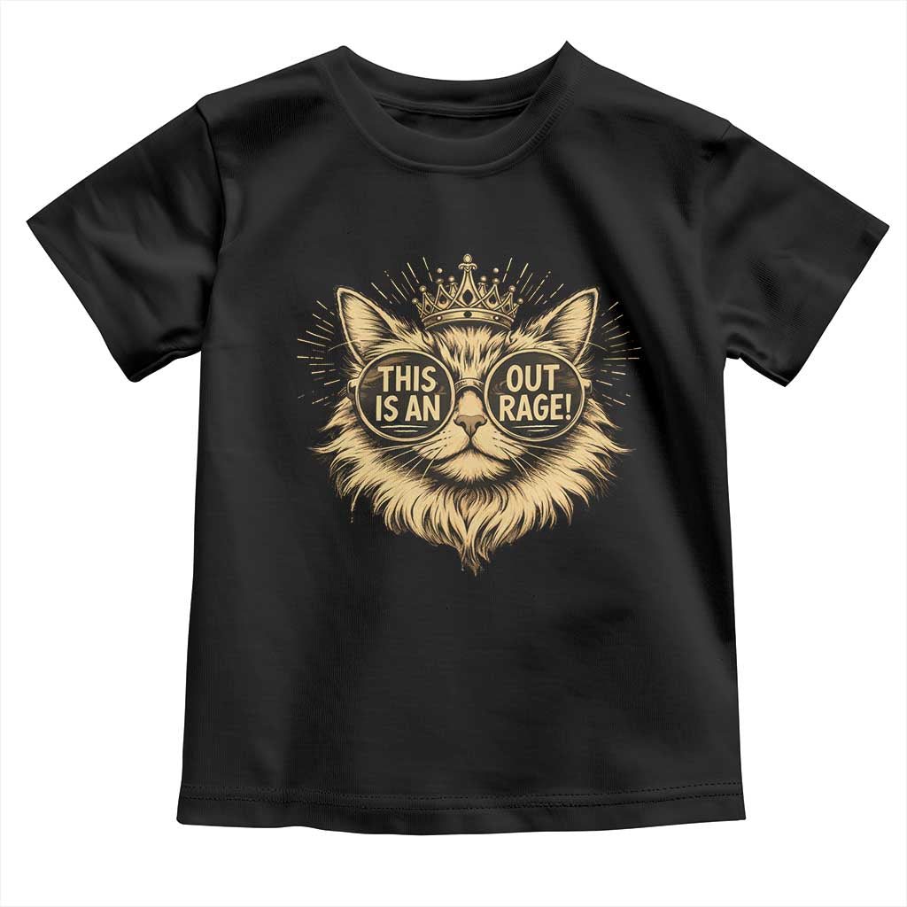 Funny Princess Cat Donut Toddler T Shirt This Is An Outrage Donut Gold Cat Lover Gifts