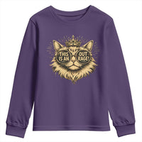 Funny Princess Cat Donut Youth Sweatshirt This Is An Outrage Donut Gold Cat Lover Gifts
