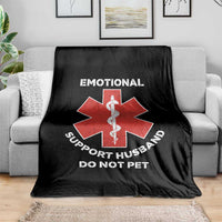 Do Not Pet Husband Throw Blanket Funny Sarcastic Saying - Wonder Print Shop