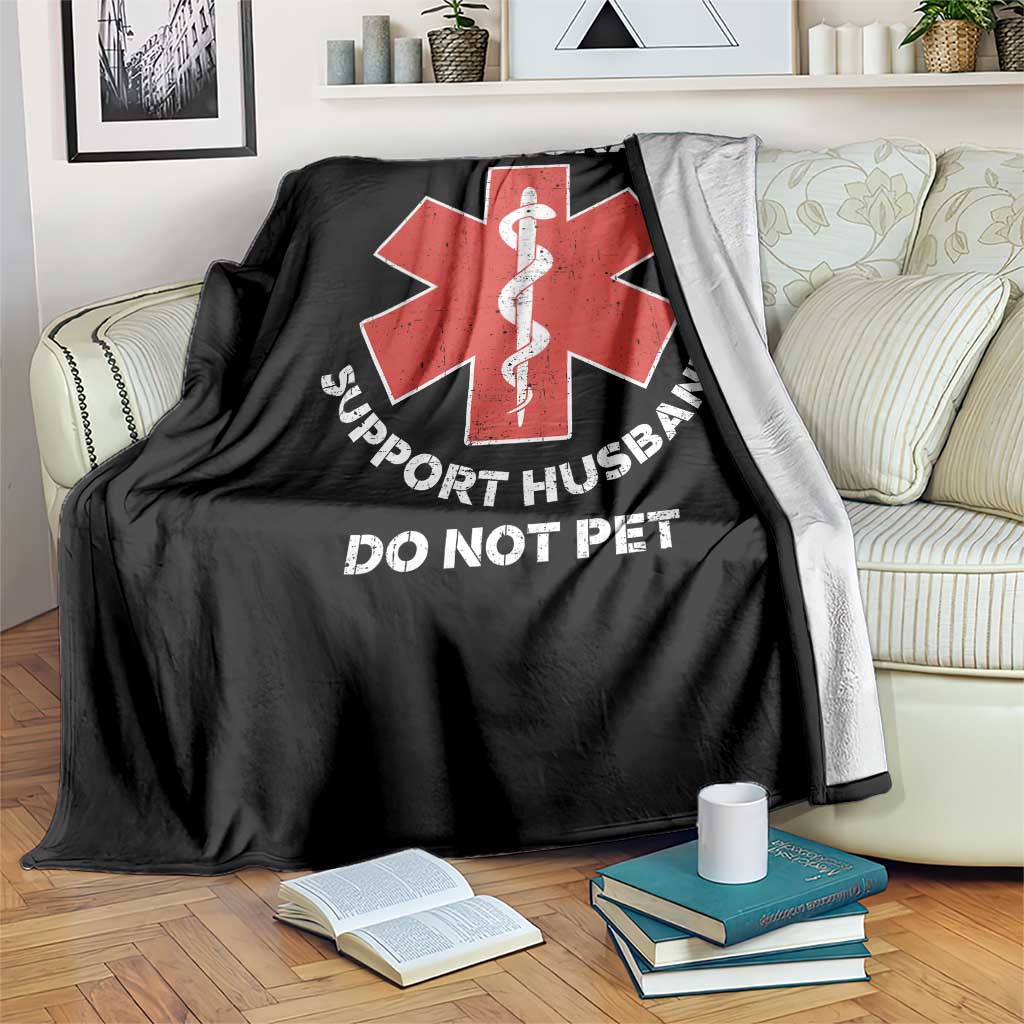 Do Not Pet Husband Throw Blanket Funny Sarcastic Saying - Wonder Print Shop