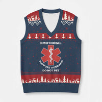 Do Not Pet Husband V-Neck Knit Sweater Vest Funny Sarcastic Saying - Wonder Print Shop