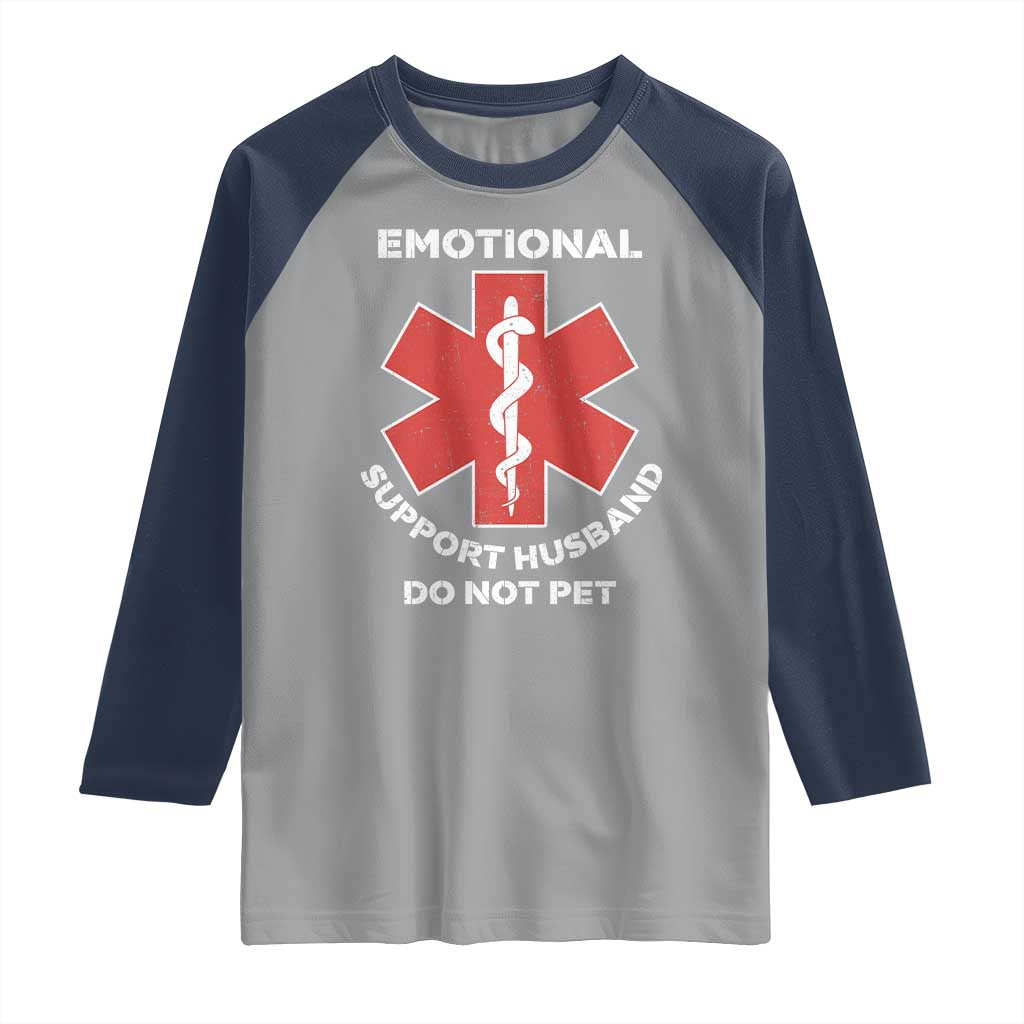 Do Not Pet Husband Raglan Shirt Funny Sarcastic Saying - Wonder Print Shop