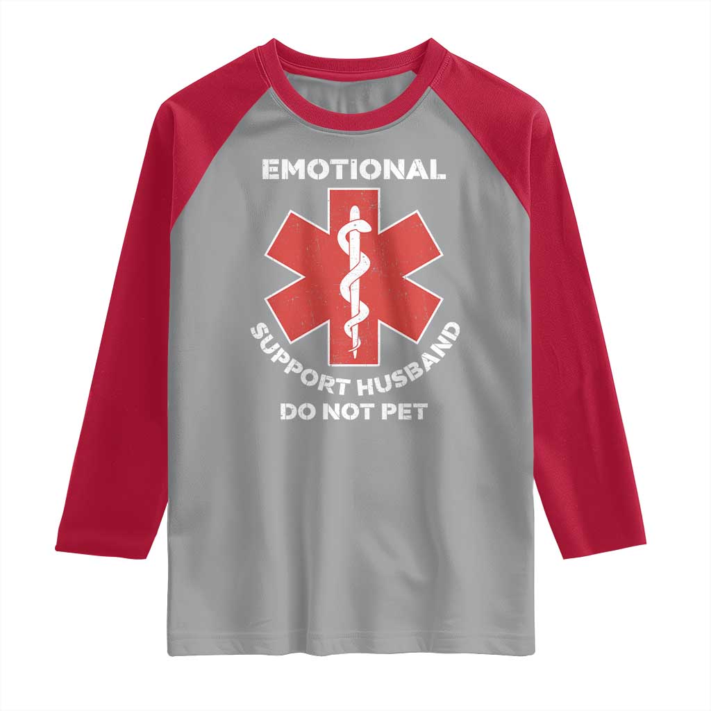 Do Not Pet Husband Raglan Shirt Funny Sarcastic Saying - Wonder Print Shop