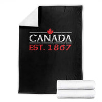 Canadian Maple Leaf Throw Blanket Canada Flag Vintage Retro Sport - Wonder Print Shop