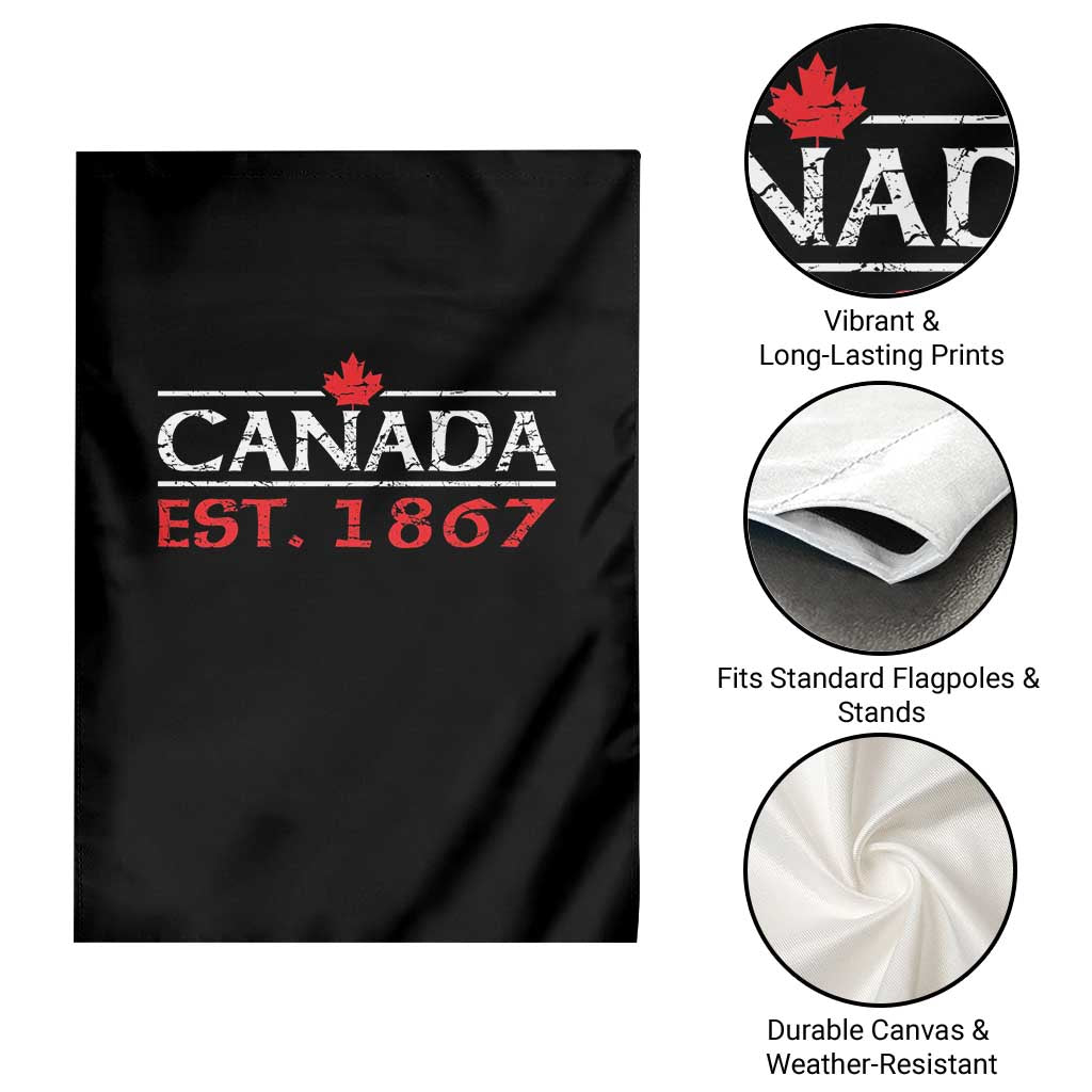 Canadian Maple Leaf Garden Flag Canada Flag Vintage Retro Sport - Wonder Print Shop