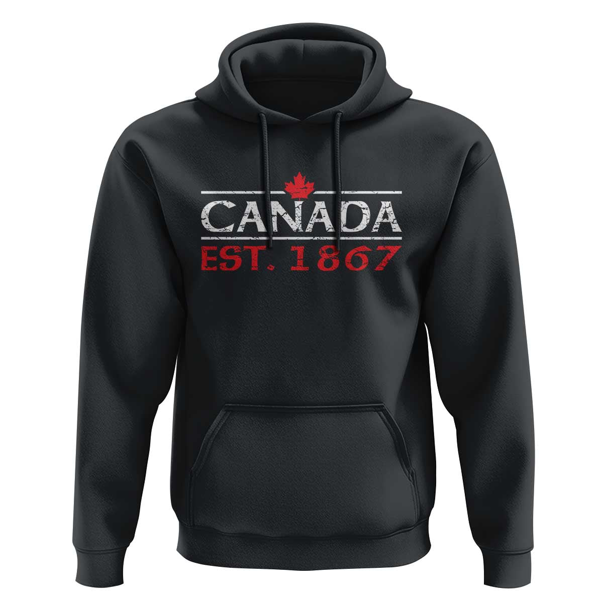 Canadian Maple Leaf Hoodie Canada Flag Vintage Retro Sport - Wonder Print Shop