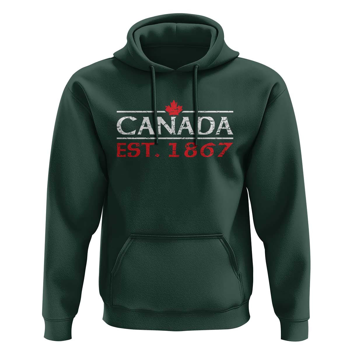 Canadian Maple Leaf Hoodie Canada Flag Vintage Retro Sport - Wonder Print Shop