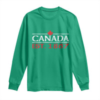 Canadian Maple Leaf Long Sleeve Shirt Canada Flag Vintage Retro Sport - Wonder Print Shop