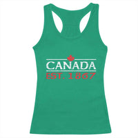 Canadian Maple Leaf Racerback Tank Top Canada Flag Vintage Retro Sport - Wonder Print Shop
