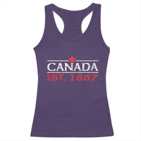 Canadian Maple Leaf Racerback Tank Top Canada Flag Vintage Retro Sport - Wonder Print Shop