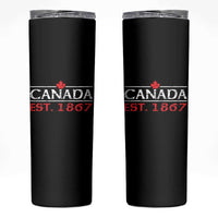 Canadian Maple Leaf Skinny Tumbler Canada Flag Vintage Retro Sport - Wonder Print Shop