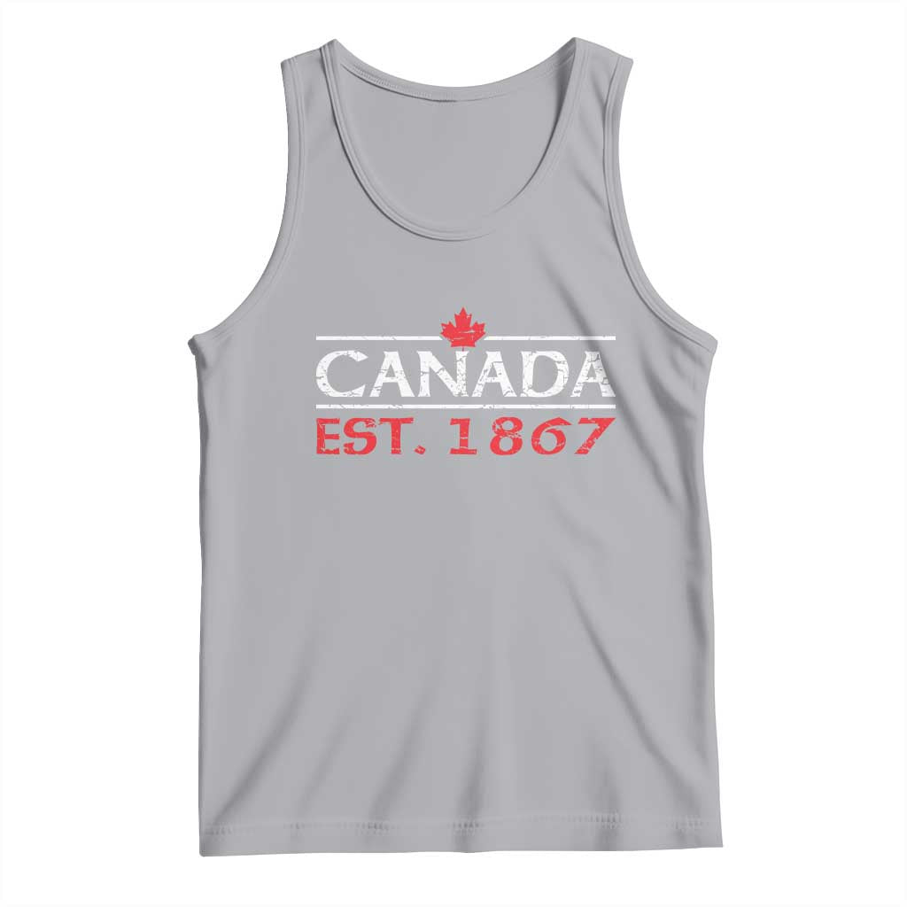 Canadian Maple Leaf Tank Top Canada Flag Vintage Retro Sport - Wonder Print Shop