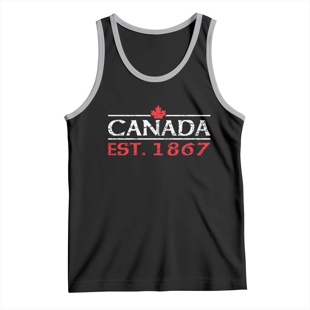 Canadian Maple Leaf Tank Top Canada Flag Vintage Retro Sport - Wonder Print Shop