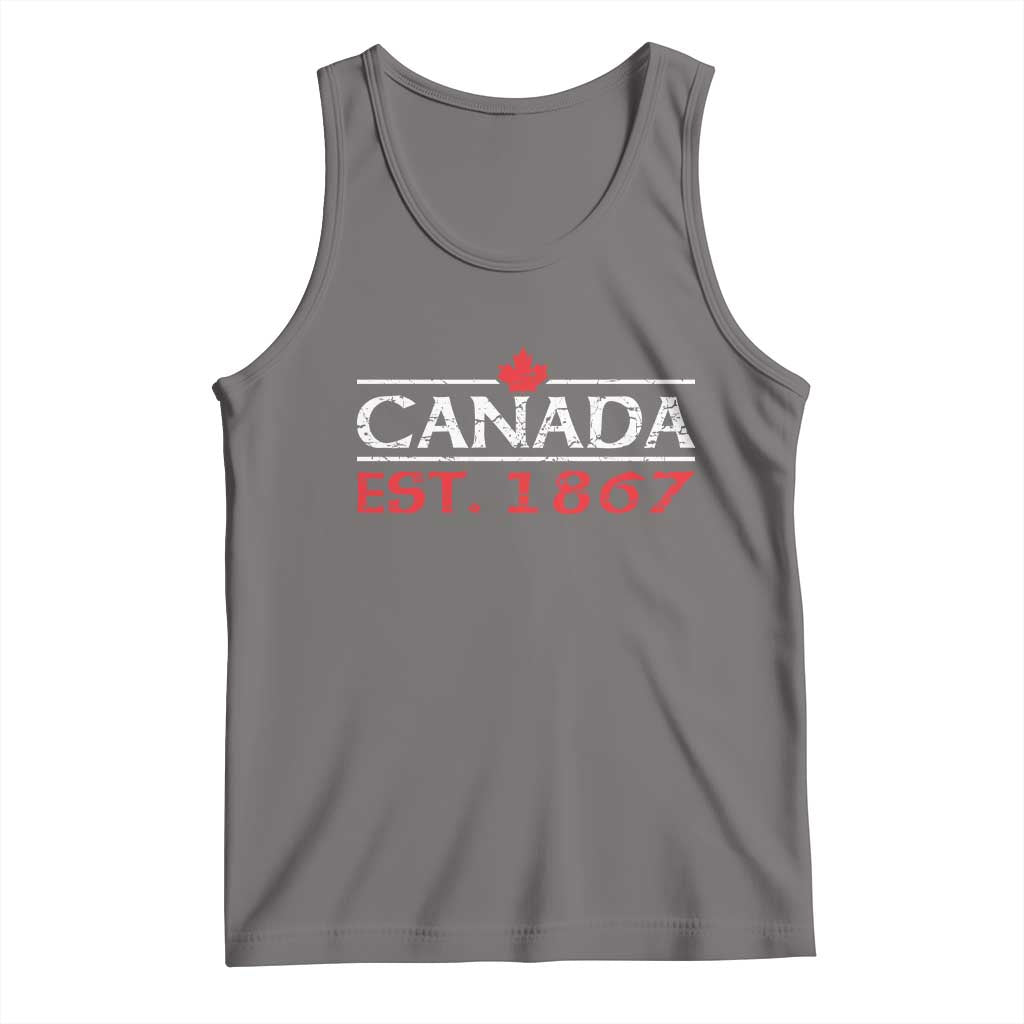 Canadian Maple Leaf Tank Top Canada Flag Vintage Retro Sport - Wonder Print Shop