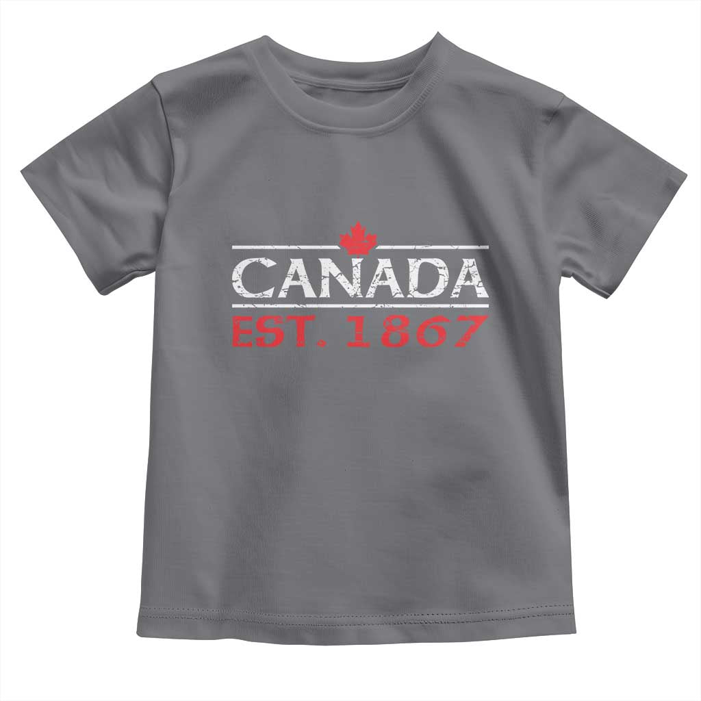 Canadian Maple Leaf Toddler T Shirt Canada Flag Vintage Retro Sport - Wonder Print Shop