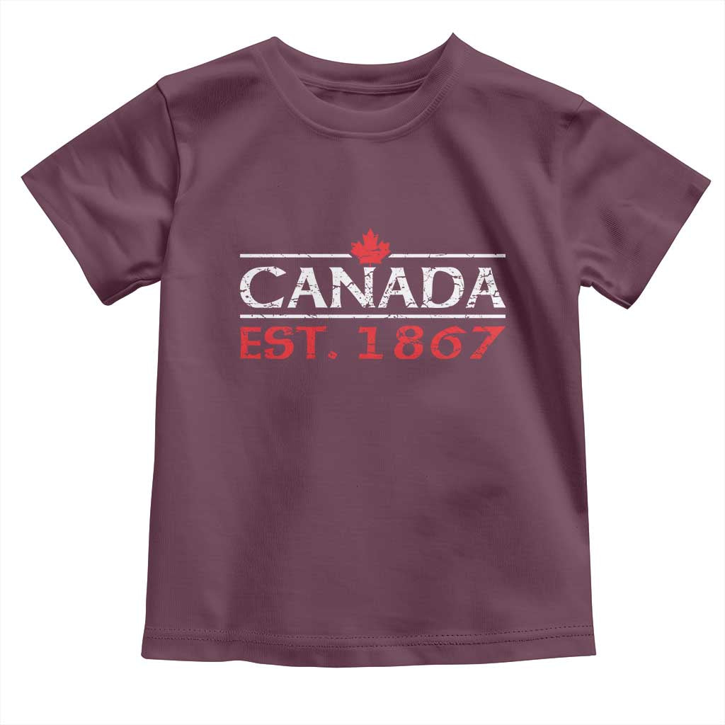 Canadian Maple Leaf Toddler T Shirt Canada Flag Vintage Retro Sport - Wonder Print Shop