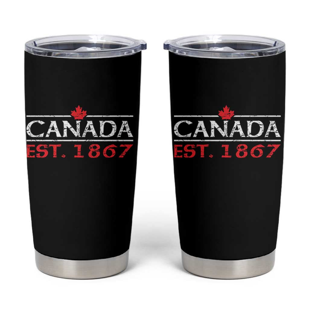 Canadian Maple Leaf Tumbler Cup Canada Flag Vintage Retro Sport - Wonder Print Shop
