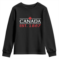 Canadian Maple Leaf Youth Sweatshirt Canada Flag Vintage Retro Sport - Wonder Print Shop