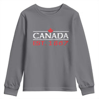 Canadian Maple Leaf Youth Sweatshirt Canada Flag Vintage Retro Sport - Wonder Print Shop