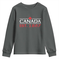 Canadian Maple Leaf Youth Sweatshirt Canada Flag Vintage Retro Sport - Wonder Print Shop