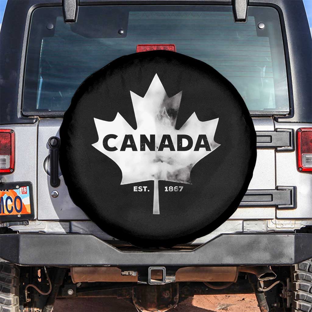 Canada Flag Spare Tire Cover Canadian Maple Leaf Vintage Retro Sport - Wonder Print Shop