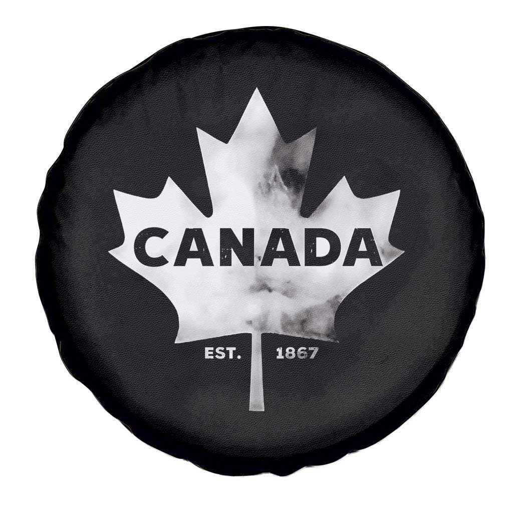 Canada Flag Spare Tire Cover Canadian Maple Leaf Vintage Retro Sport - Wonder Print Shop