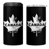 Canada Flag 4 in 1 Can Cooler Tumbler Canadian Maple Leaf Vintage Retro Sport - Wonder Print Shop