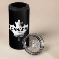 Canada Flag 4 in 1 Can Cooler Tumbler Canadian Maple Leaf Vintage Retro Sport - Wonder Print Shop