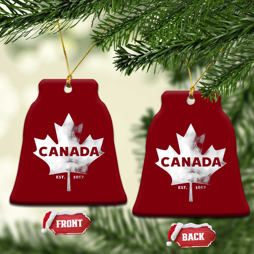 Canada Flag Ceramic Ornament Canadian Maple Leaf Vintage Retro Sport - Wonder Print Shop