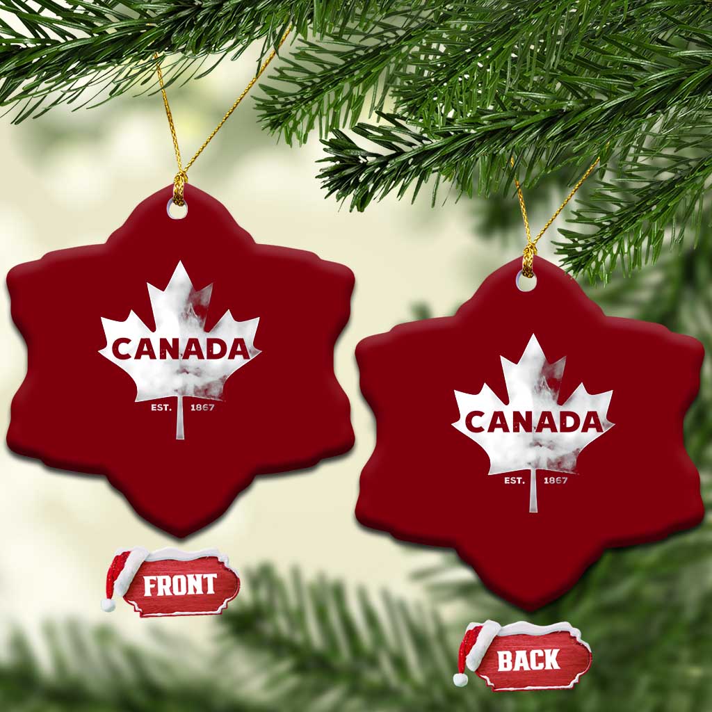 Canada Flag Ceramic Ornament Canadian Maple Leaf Vintage Retro Sport - Wonder Print Shop