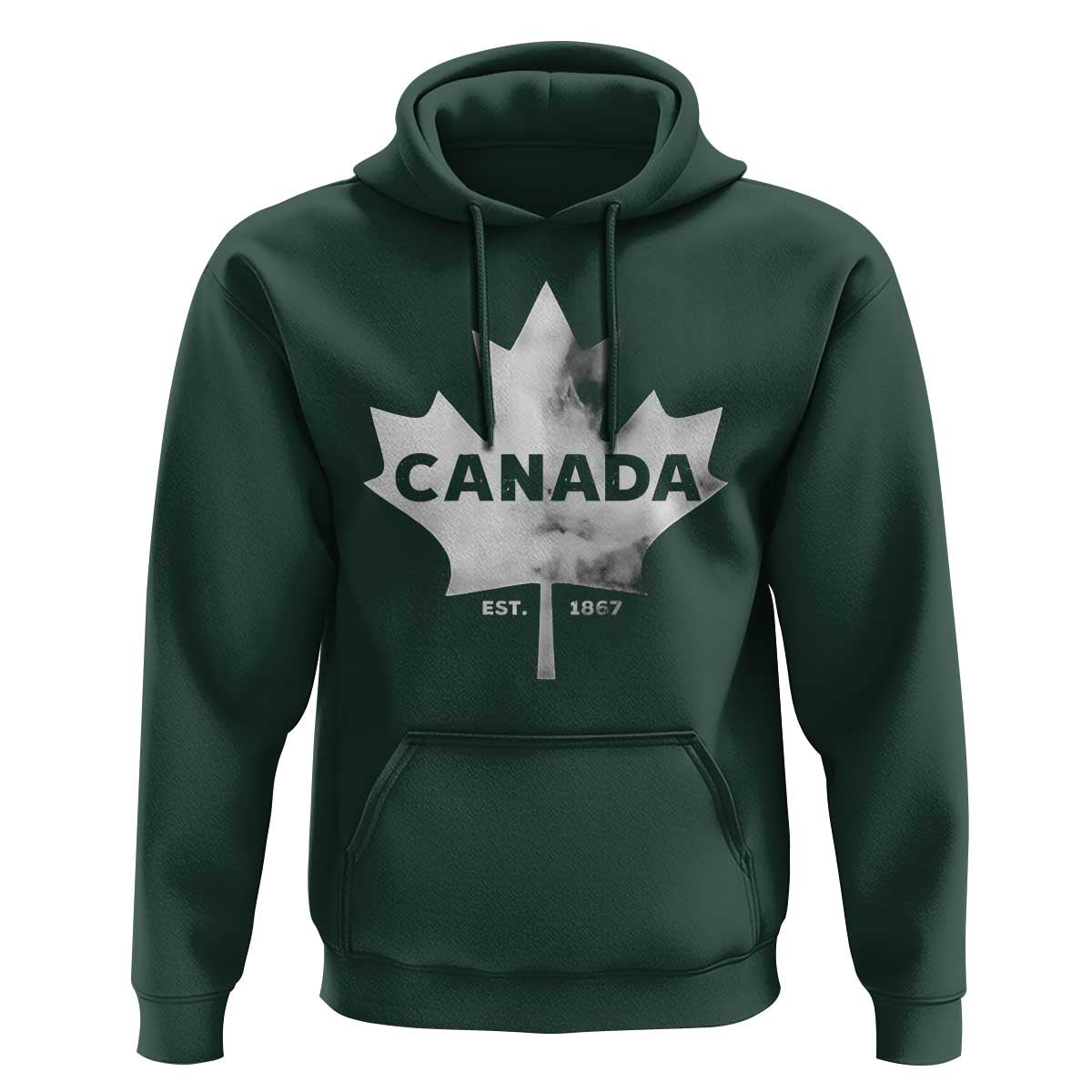 Canada Flag Hoodie Canadian Maple Leaf Vintage Retro Sport - Wonder Print Shop