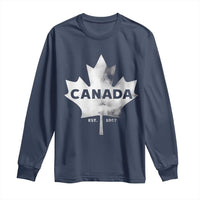 Canada Flag Long Sleeve Shirt Canadian Maple Leaf Vintage Retro Sport - Wonder Print Shop